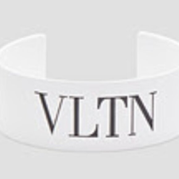 VALENTINO GARAVANI Logo-print enamel cuff - Picture 1 of 9